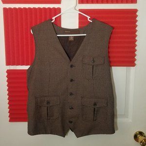 Perry Ellis Houndstooth Print Vest (Large)
